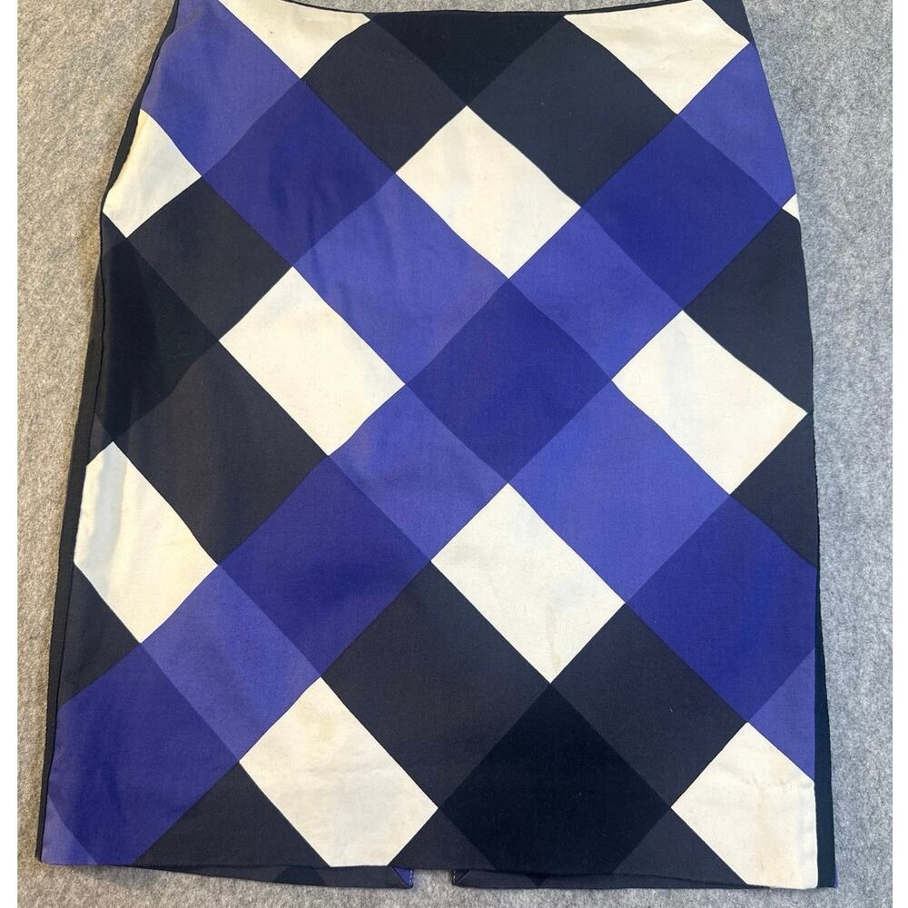 White House Black Market pencil Skirt Women size 4 geometric Blue, black & white